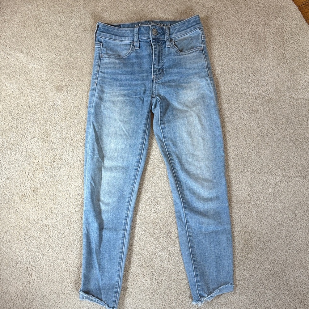 High-Rise Light Blue Skinny Jeans